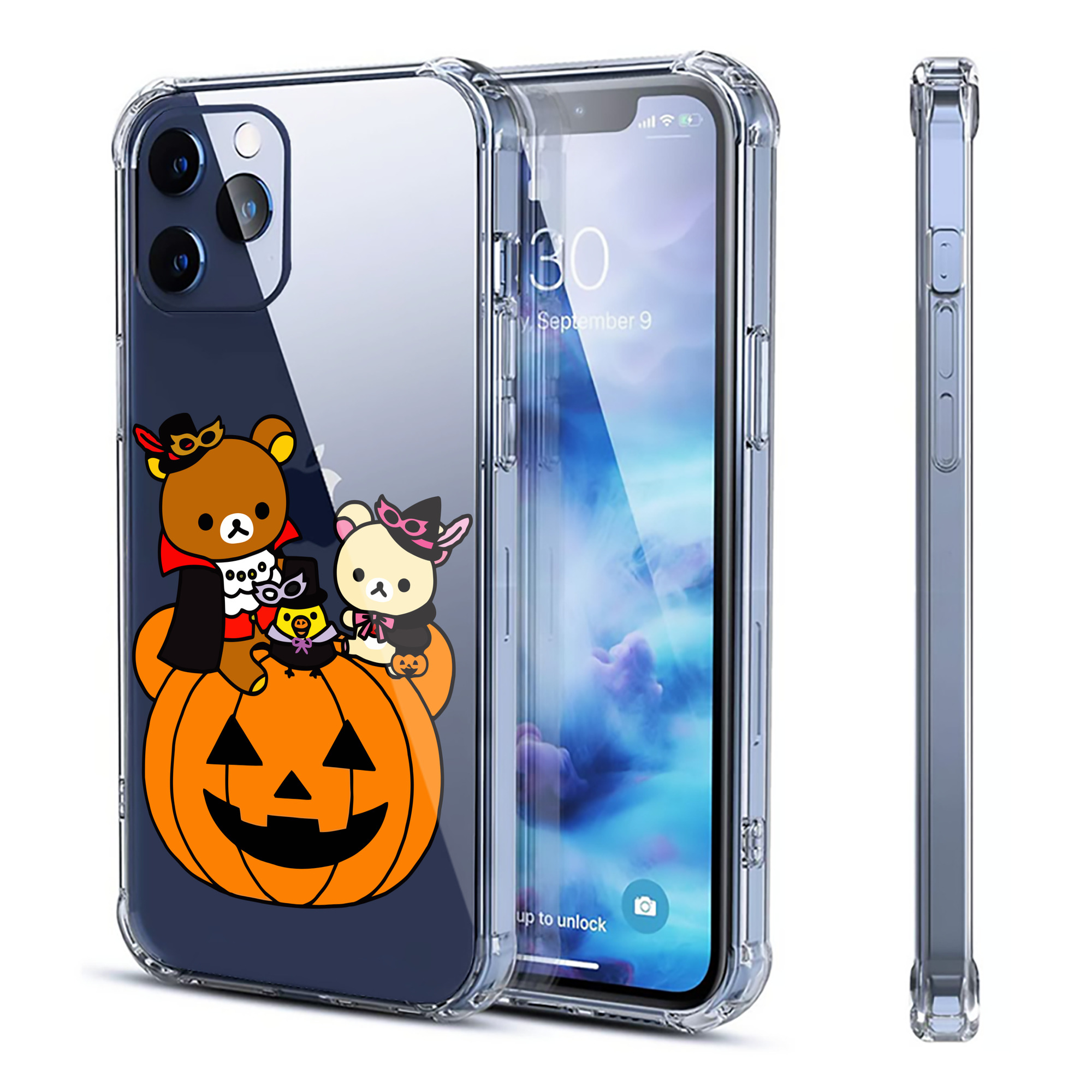 （画像用） リラックマ リラックマ キイロイトリ Rilakkuma Korilakkuma Kiiroitori 【iPhone 12シリーズ対応】透明スマホケース（クリアソフトケース）